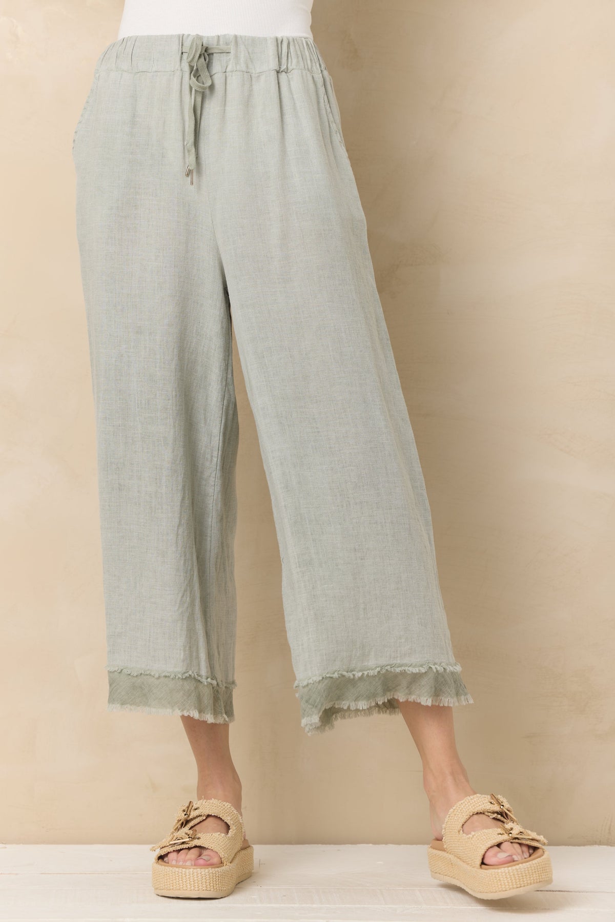 Drapey Linen Flowy Pant | Vintage Havana