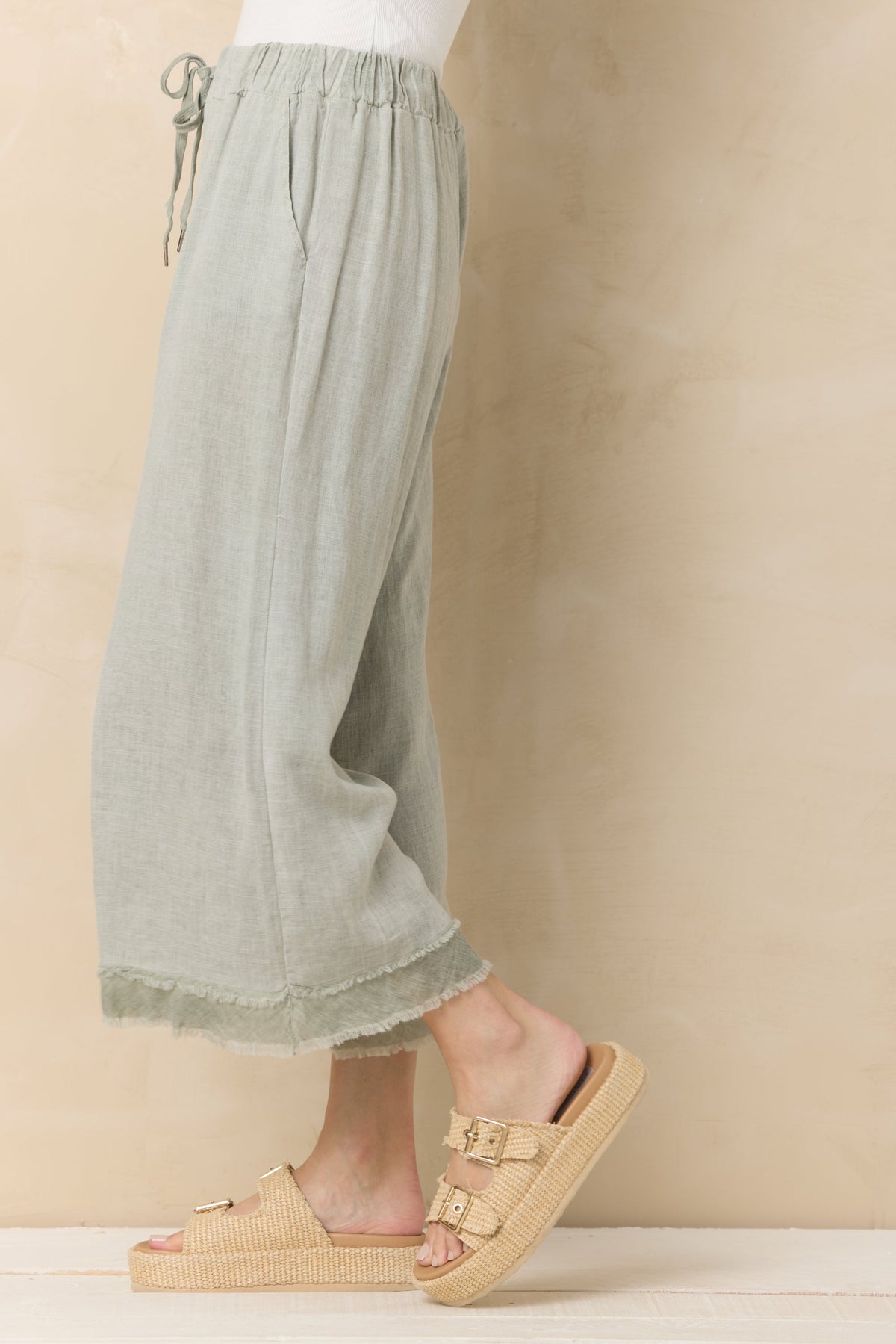 Drapey Linen Flowy Pant | Vintage Havana