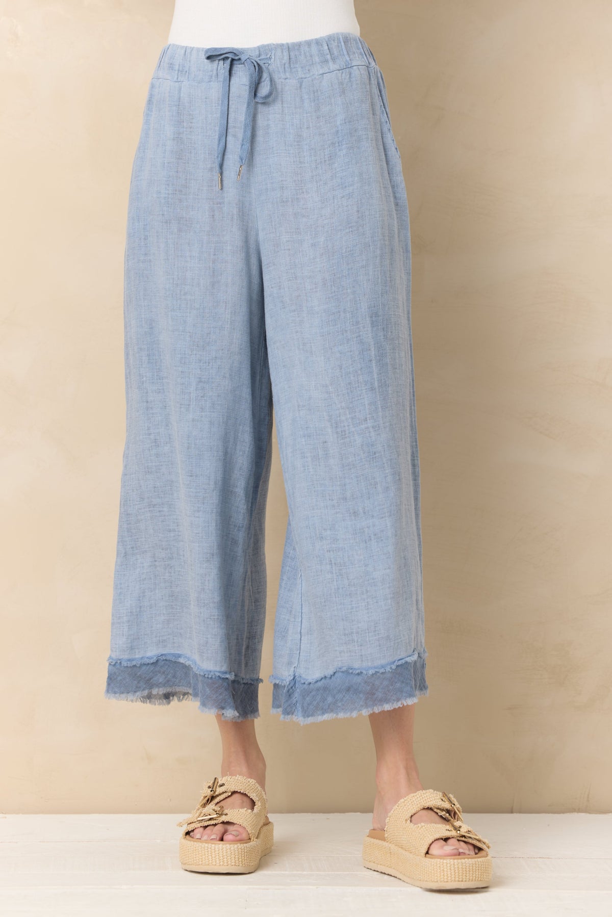 Drapey Linen Flowy Pant | Vintage Havana