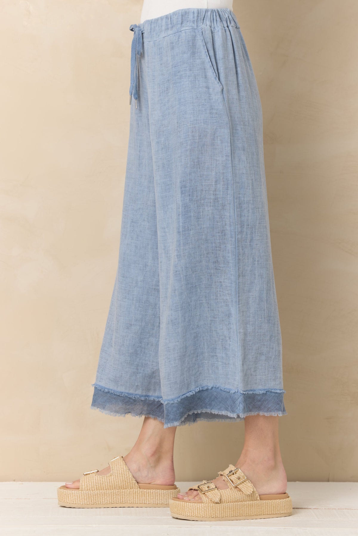 Drapey Linen Flowy Pant | Vintage Havana