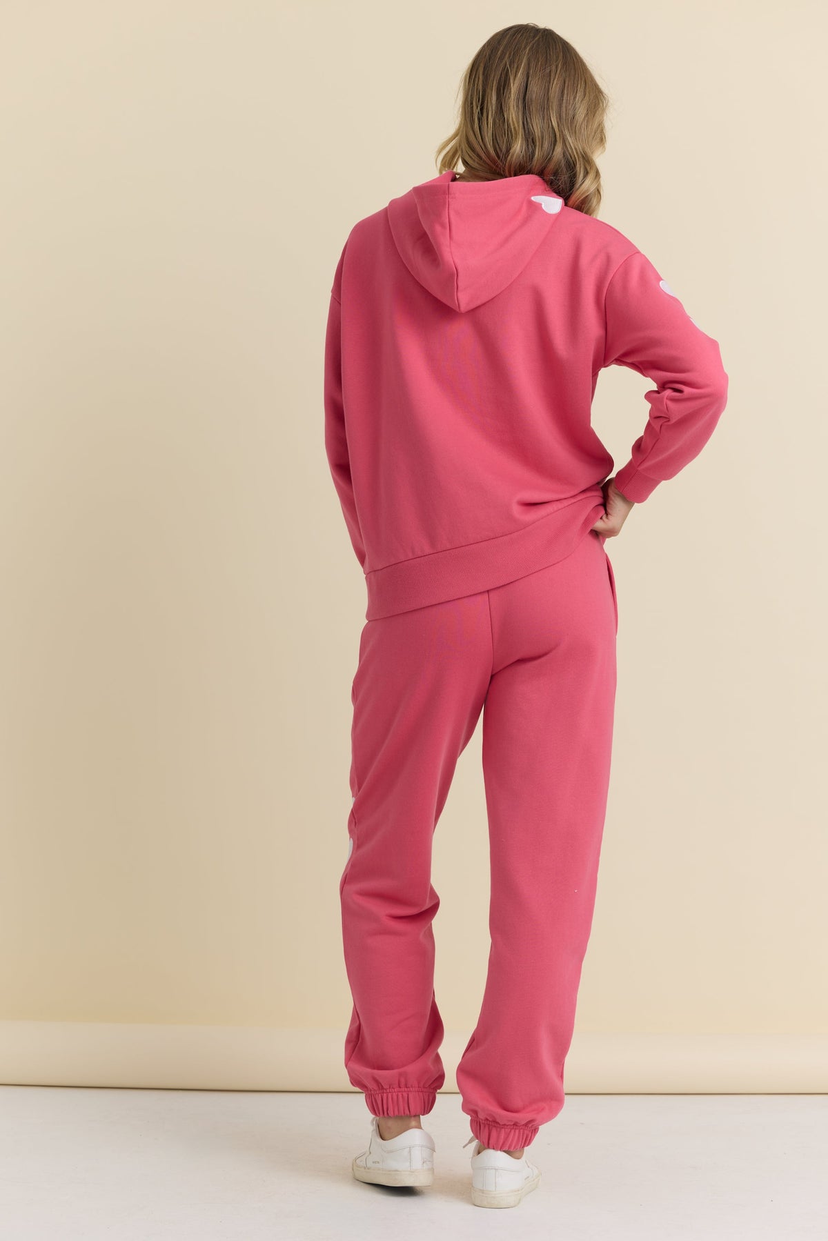 Heart Embroidered French Terry Joggers | Vintage Havana