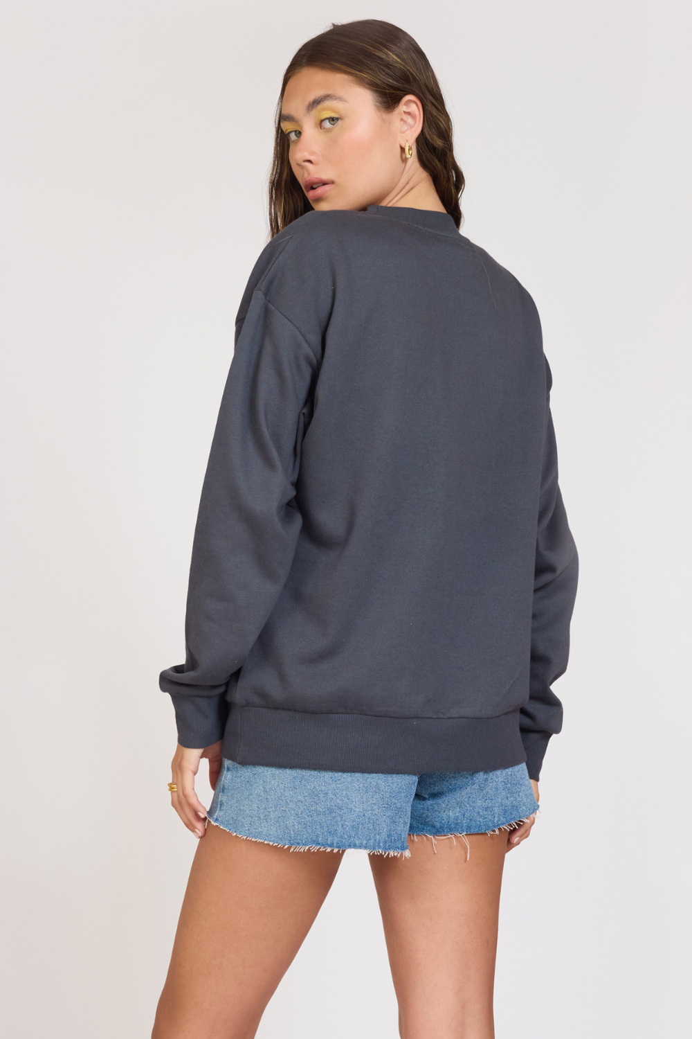 "Surf LA" Black Surf Wash Crewneck | Vintage Havana