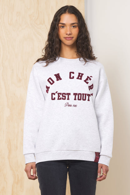 Comfort Fleece Crew with Applique | Vintage Havana