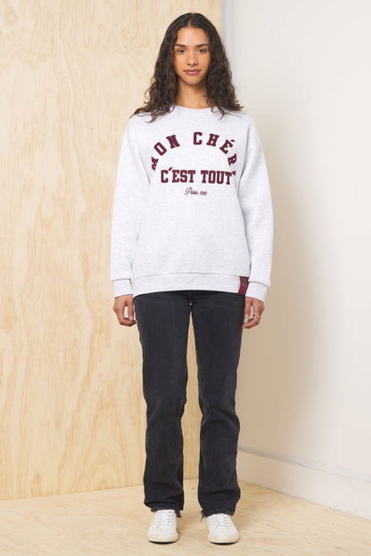Comfort Fleece Crew with Applique | Vintage Havana