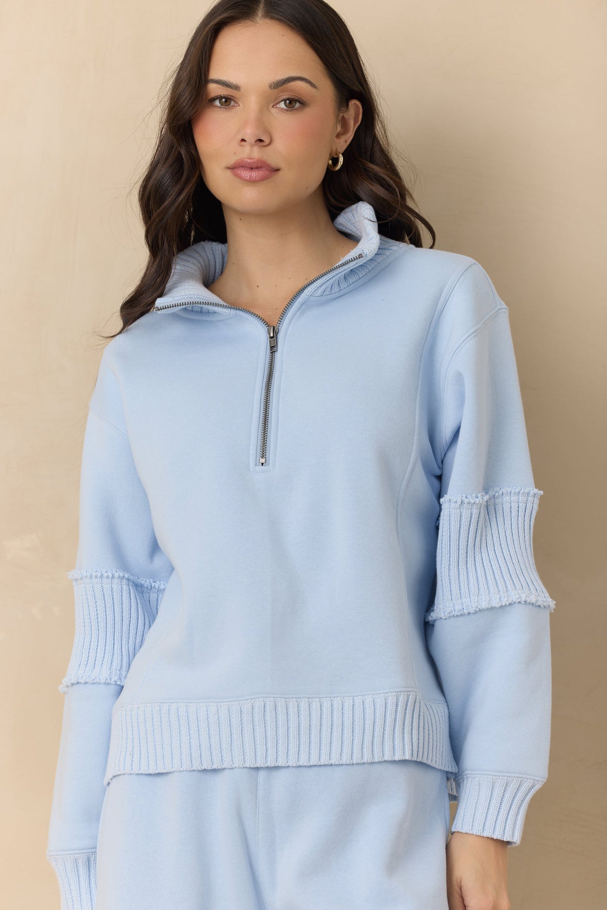 Vintage Fleece Quarter Zip with Rib | Vintage Havana
