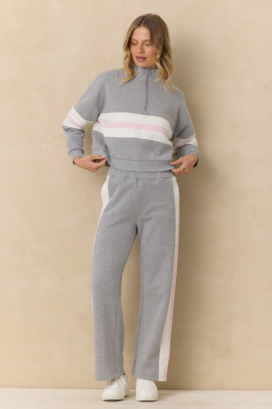 Vintage Fleece Colorblock Quarter Zip | Vintage Havana