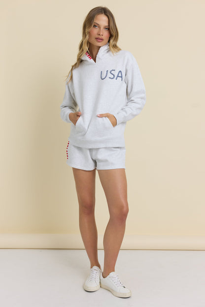 Embroidered Surf Wash Hoodie | Vintage Havana