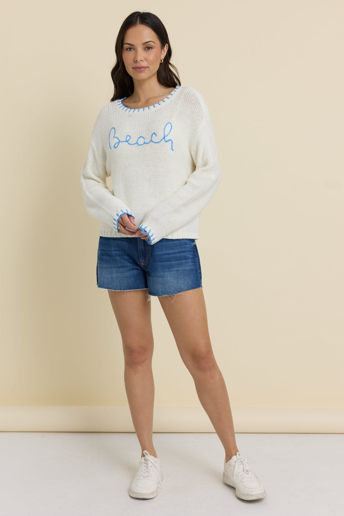 Beach Sweater with Whip Stitch | Vintage Havana