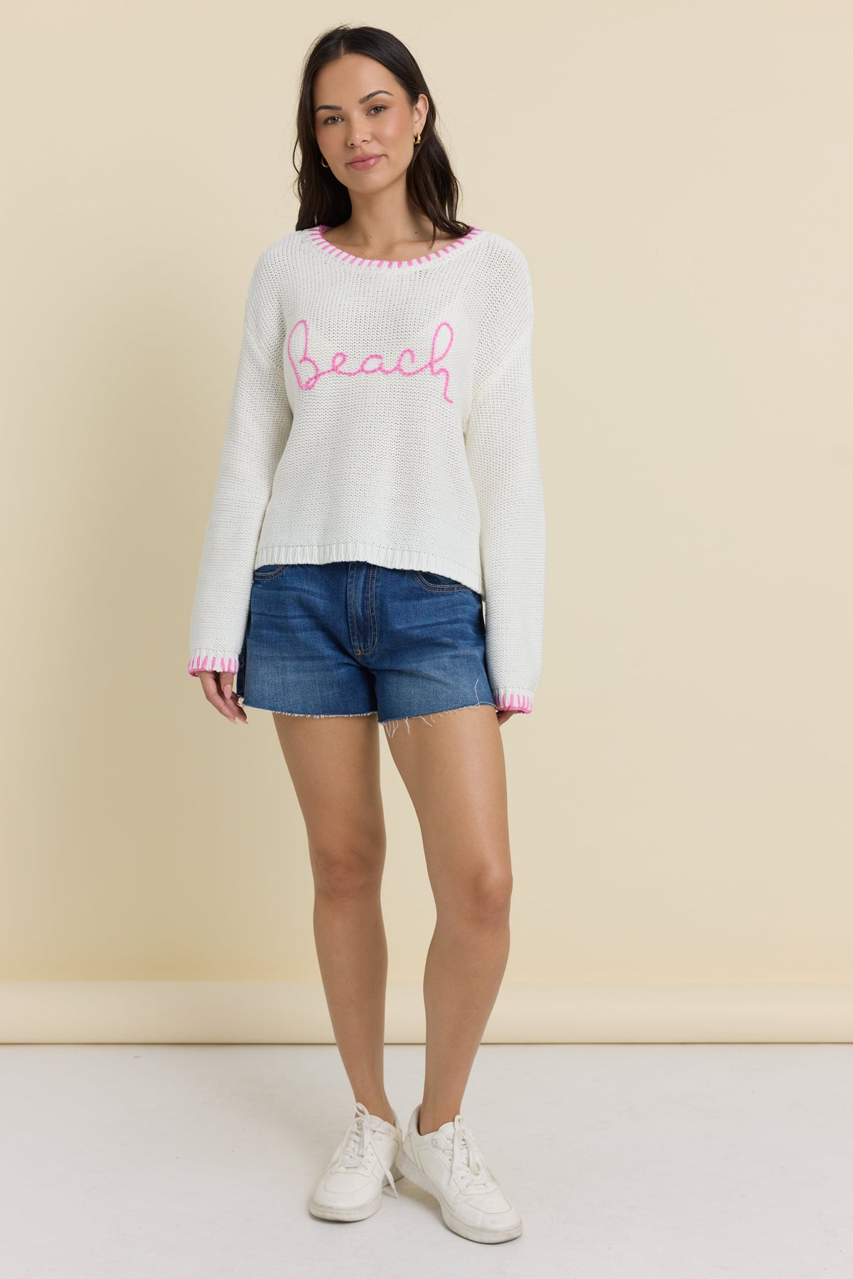 Beach Sweater with Whip Stitch | Vintage Havana