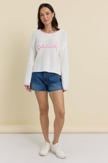 Beach Sweater with Whip Stitch | Vintage Havana