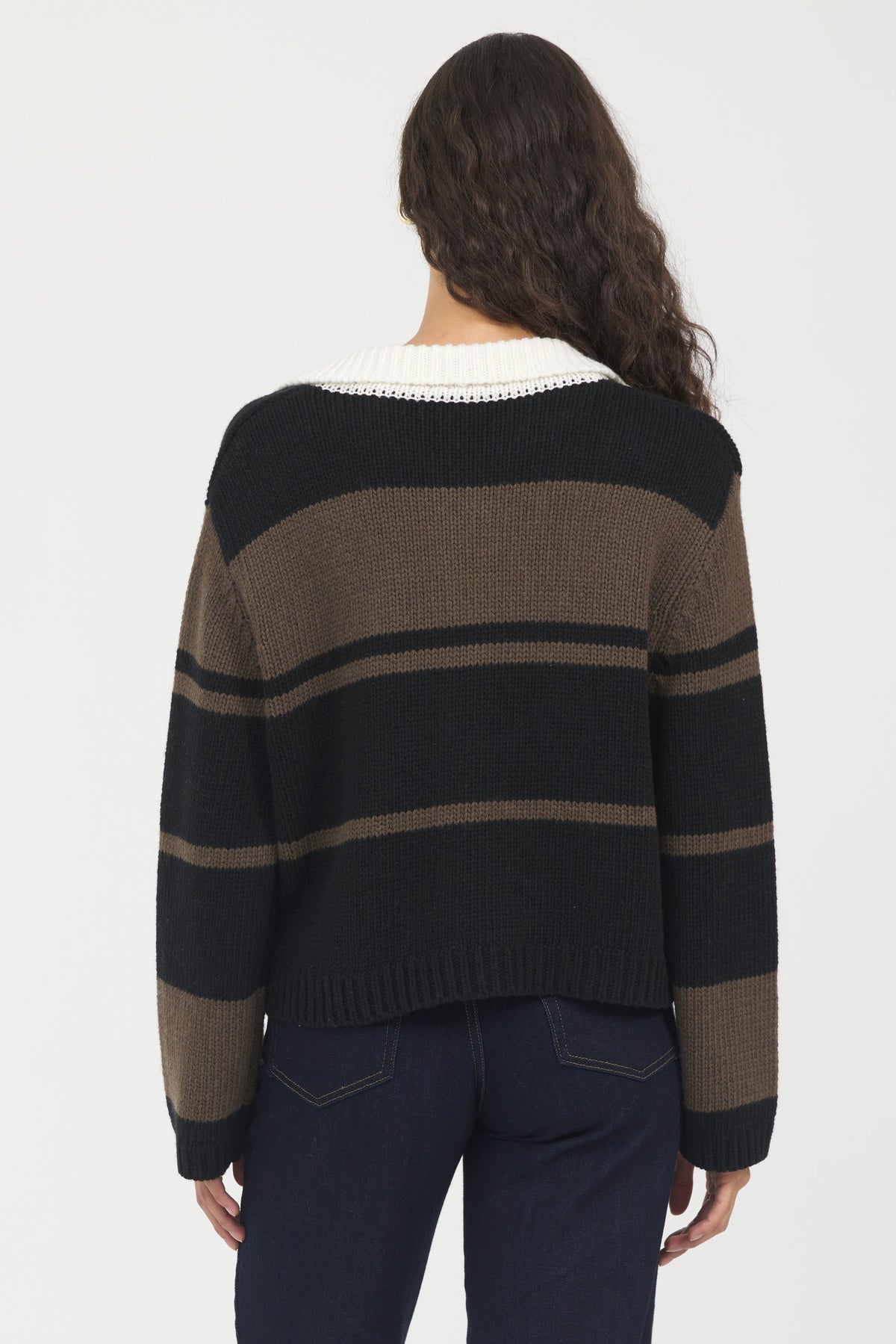Woodland Stripe Collared Sweater | Vintage Havana