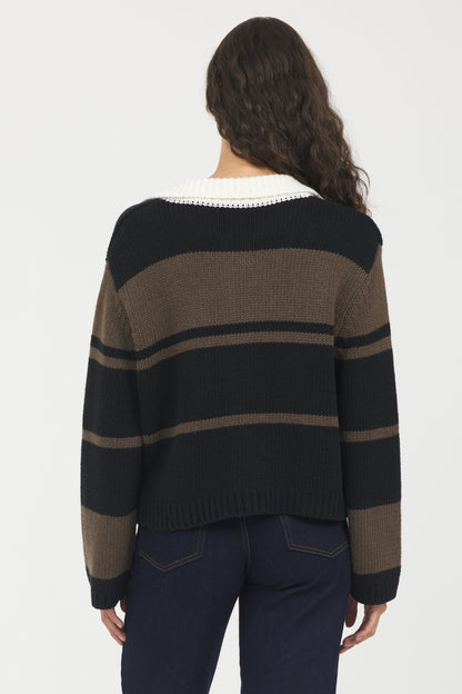 Woodland Stripe Collared Sweater | Vintage Havana
