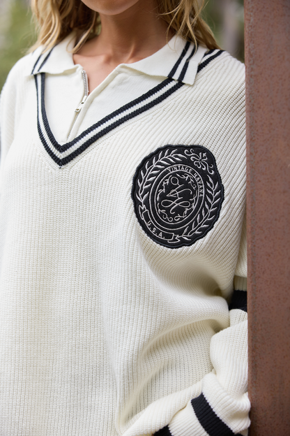 Polo Quarter Zip Sweater | Vintage Havana