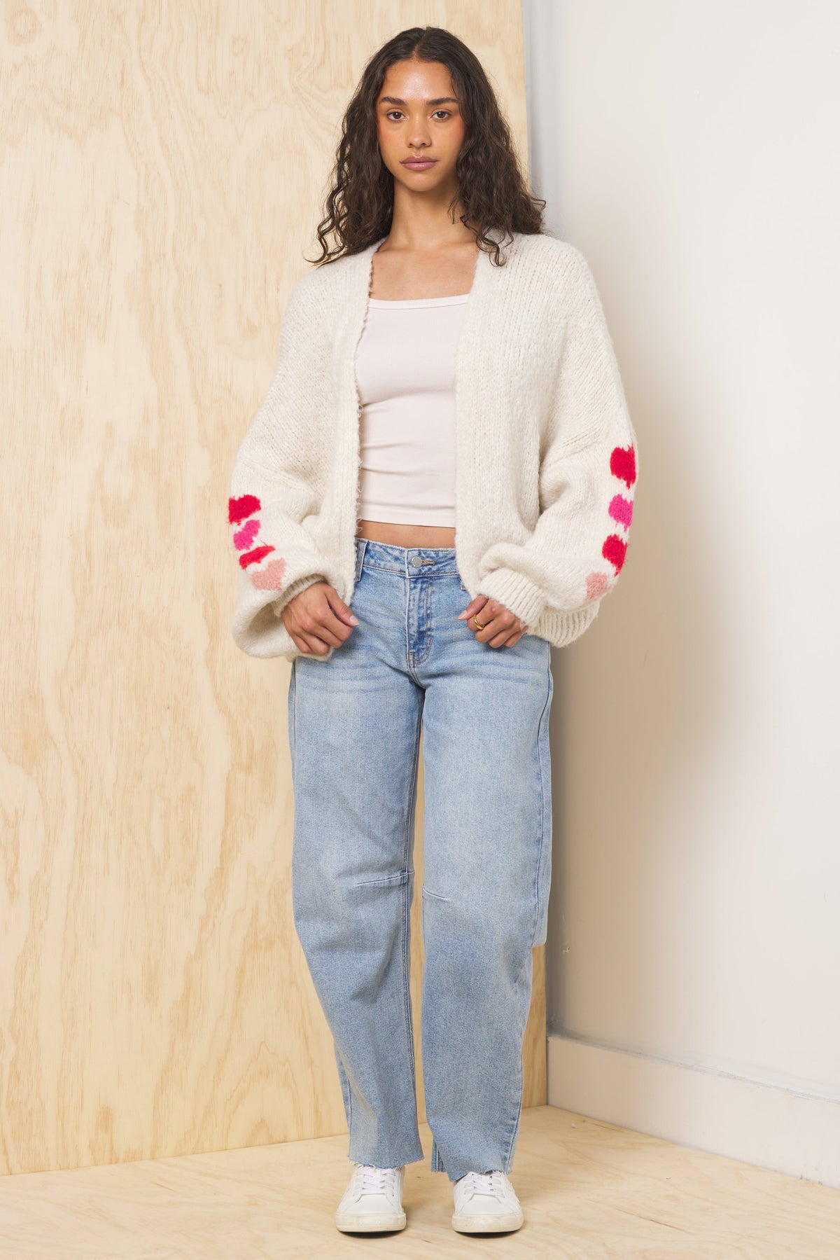 Heart Jacquard Cardigan | Vintage Havana