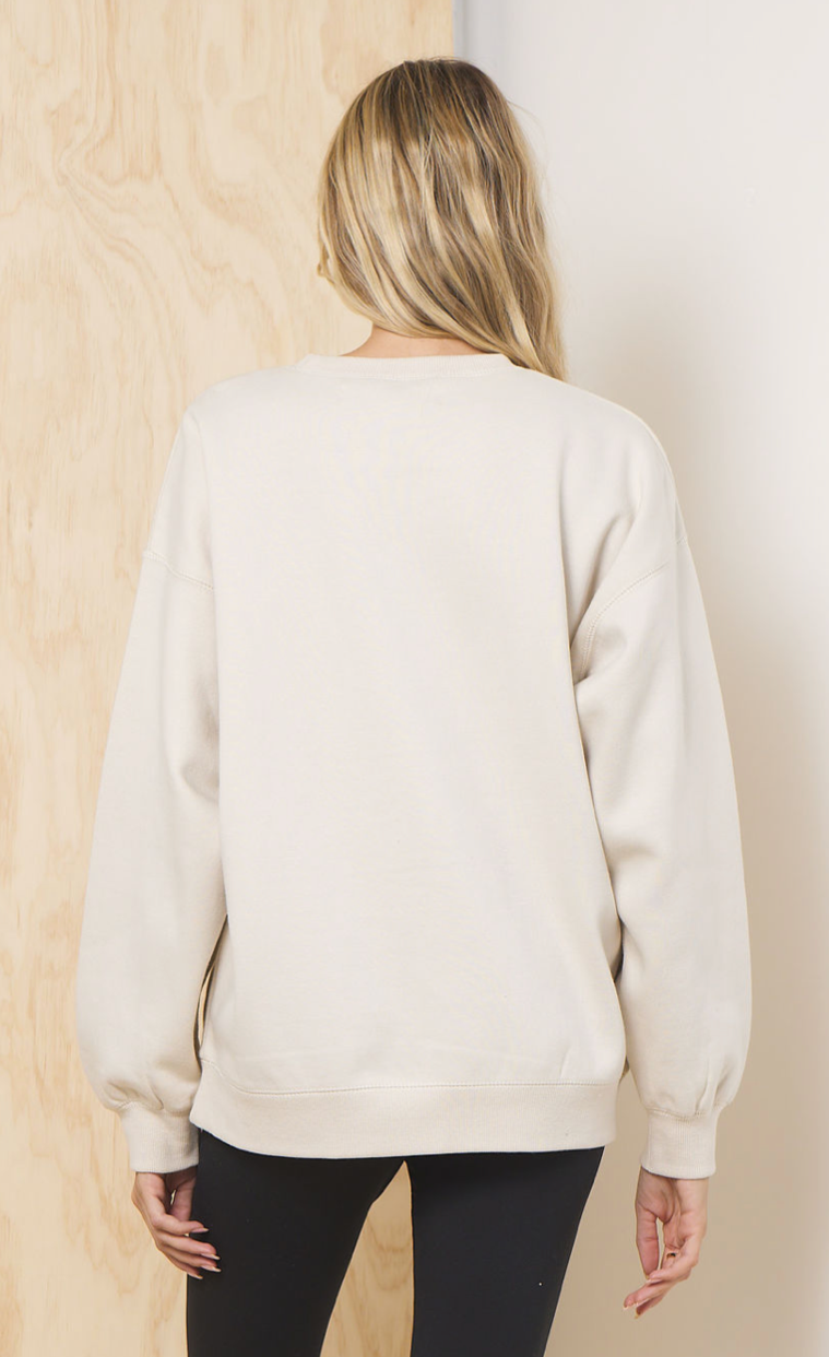 Bone Proweave Crewneck | Vintage Havana