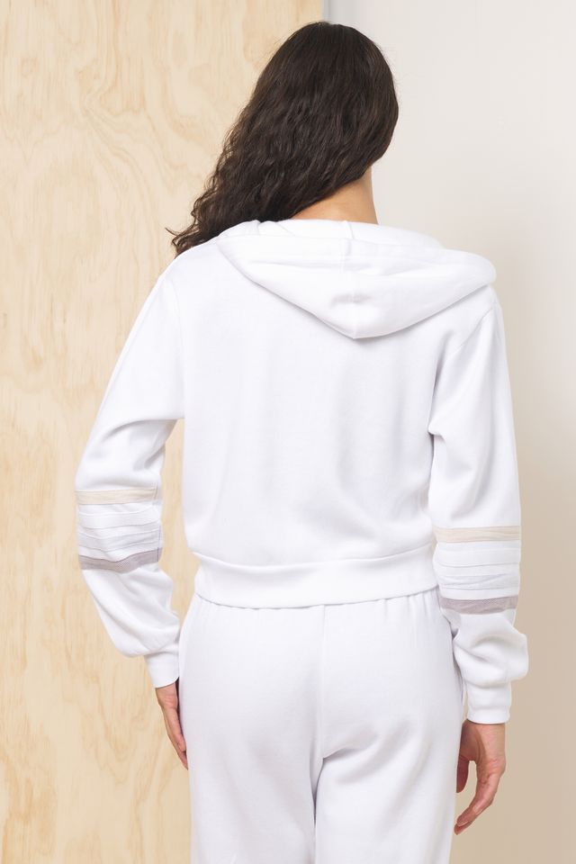 Stripe Burnout Fleece Zip-Up | Vintage Havana