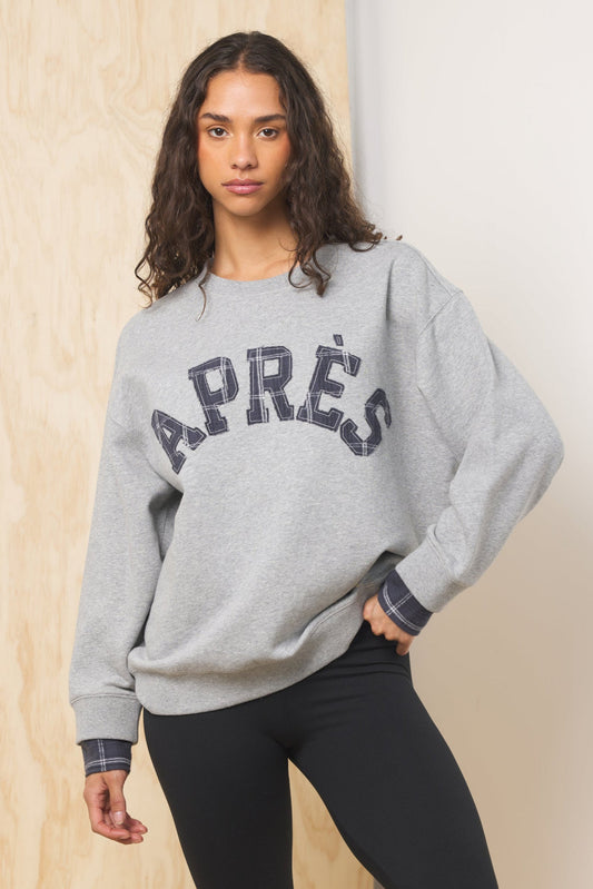 Apres Applique French Terry Crewneck | Vintage Havana