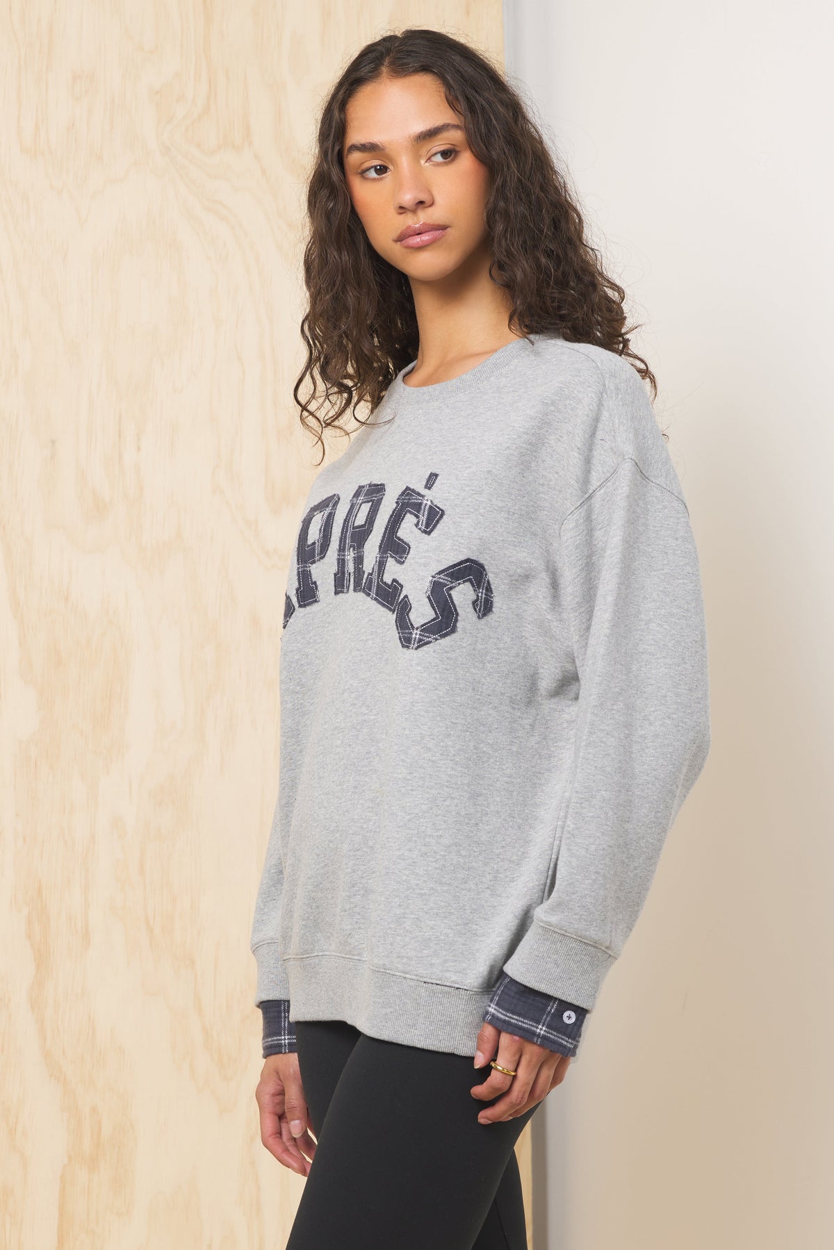 Apres Applique French Terry Crewneck | Vintage Havana