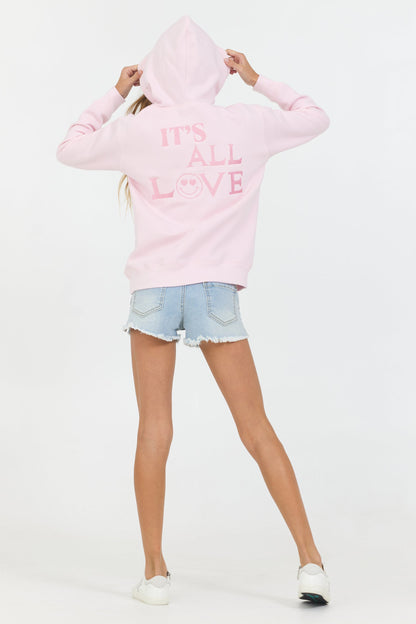 Pink ‘It’s All Love’ Hoodie | Vintage Havana