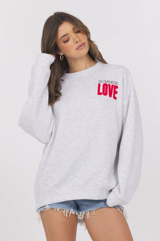Summer Love Fleece Crewneck | Vintage Havana
