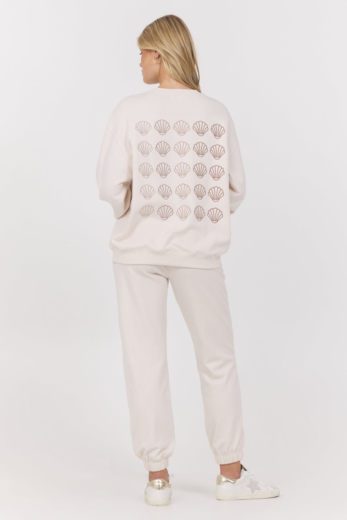 Embroidered French Terry Crew | Vintage Havana