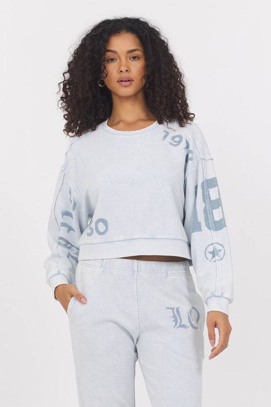 Printed Rib Crew | Vintage Havana