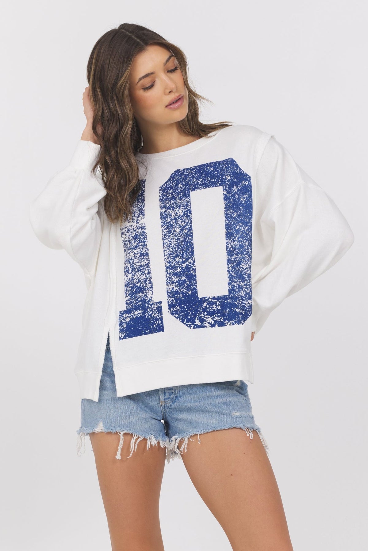 French Terry Varsity Crewneck | Vintage Havana