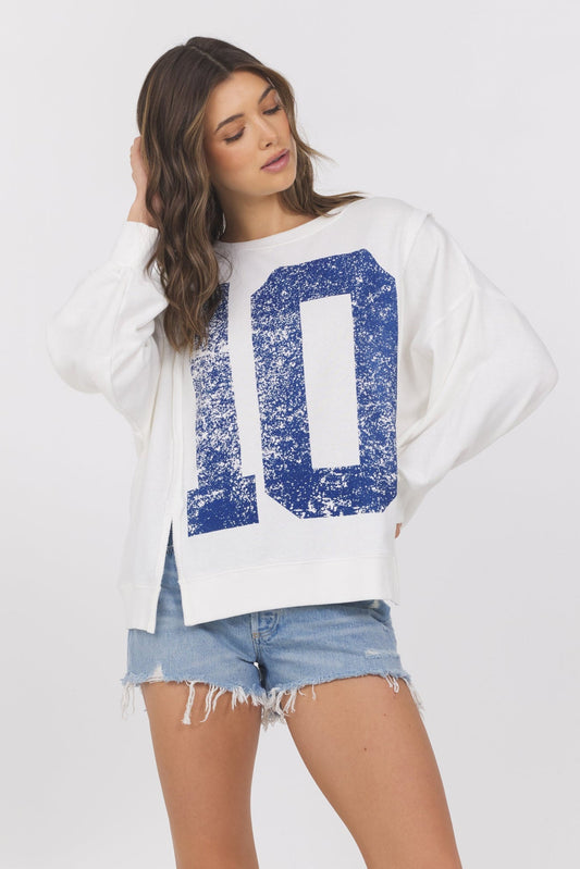 French Terry Varsity Crewneck | Vintage Havana