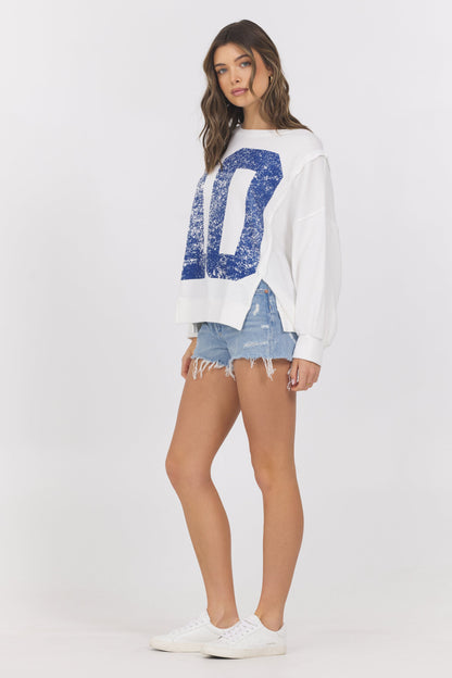 French Terry Varsity Crewneck | Vintage Havana