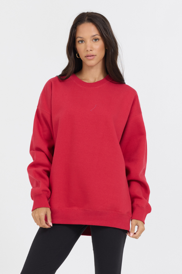 Red Proweave Crewneck | Vintage Havana