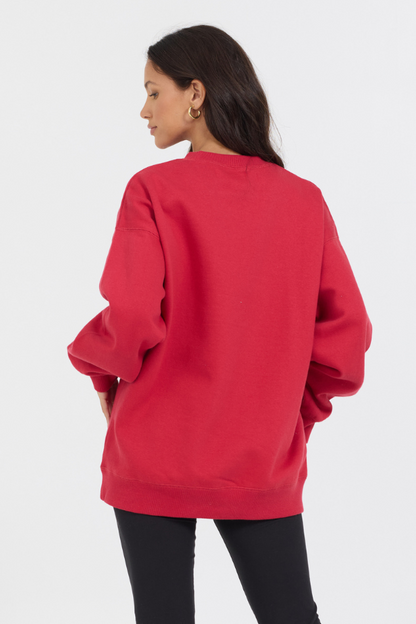 Red Proweave Crewneck | Vintage Havana
