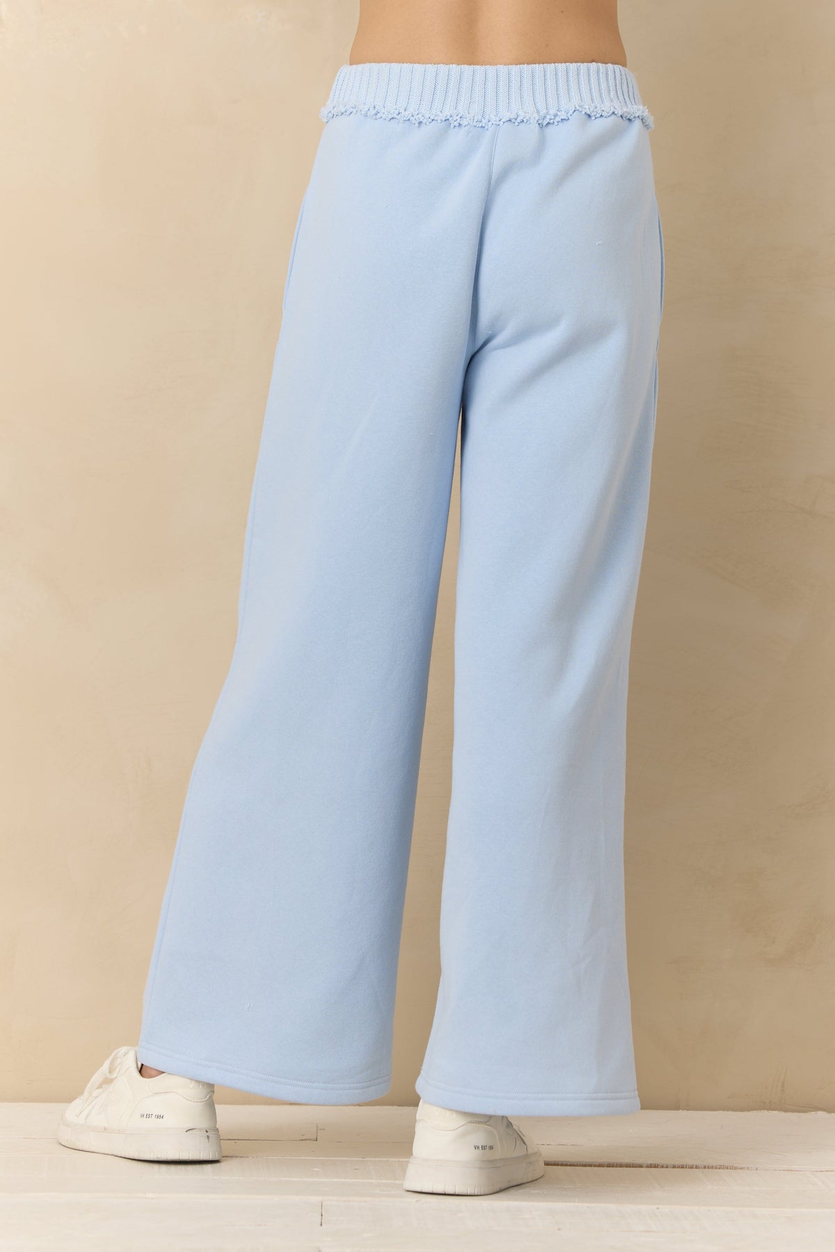 Vintage Fleece Wide Leg Pants with Rib | Vintage Havana