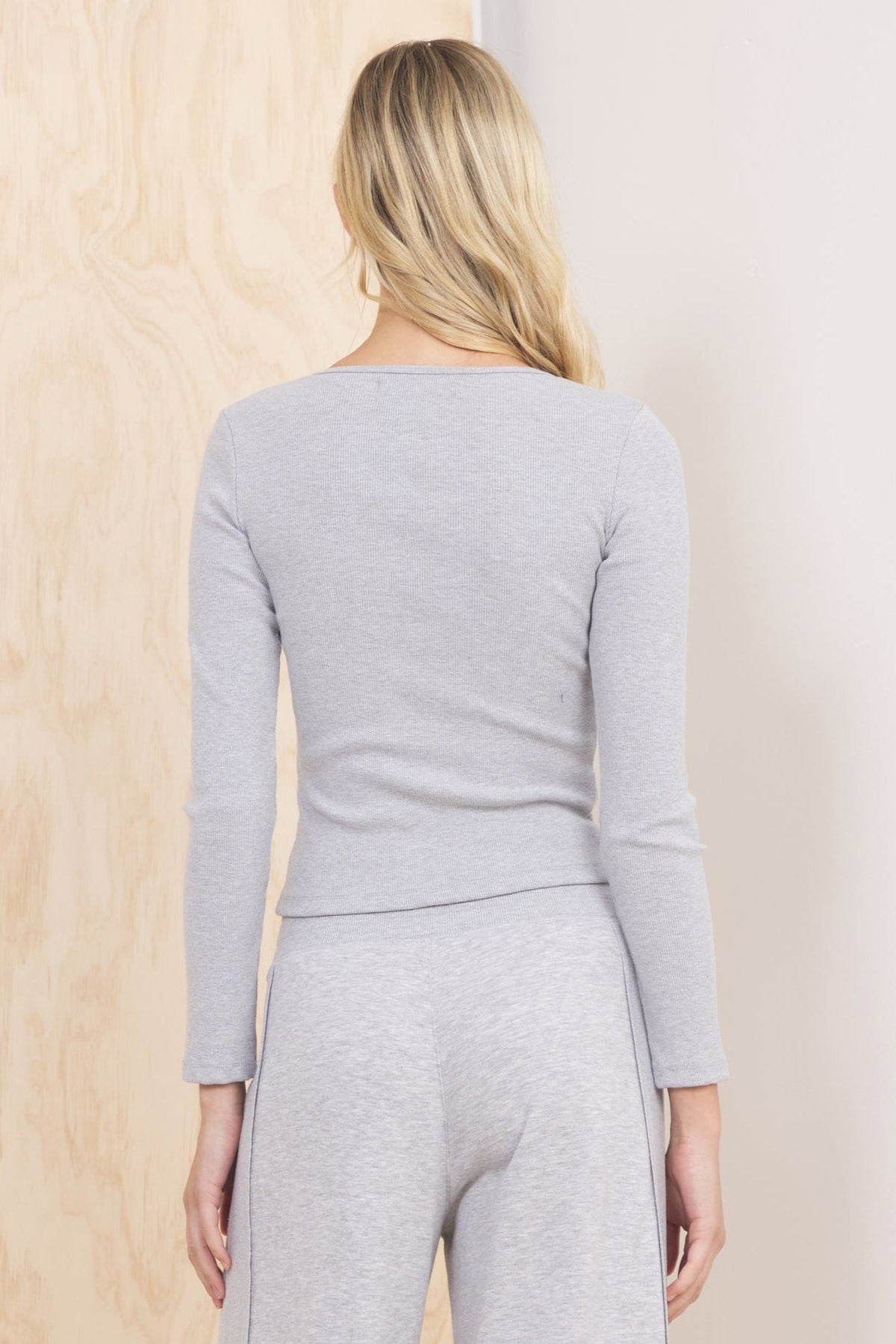Seamless Long Sleeve Henley | Vintage Havana