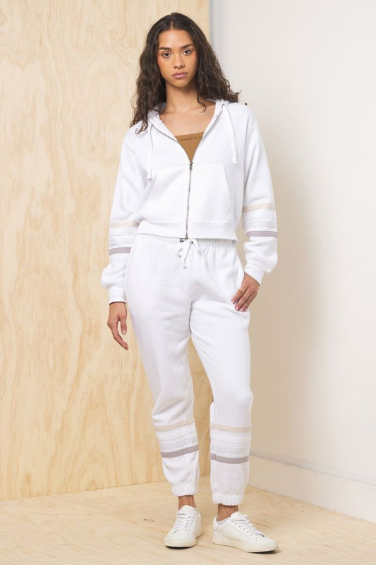 Striped Burnout Fleece 2-Piece Set | Vintage Havana