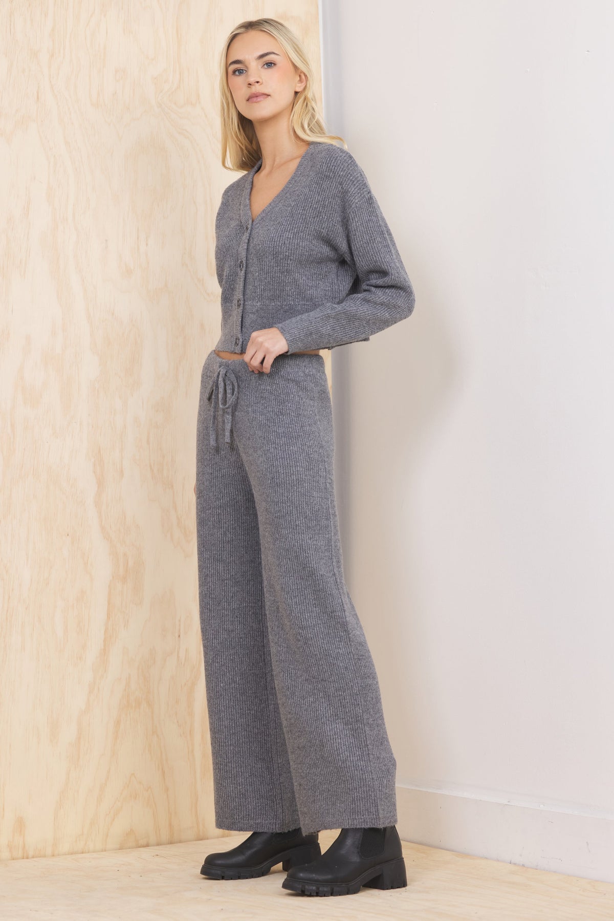 Heather Grey Sweater Terry 2-Piece Set | Vintage Havana