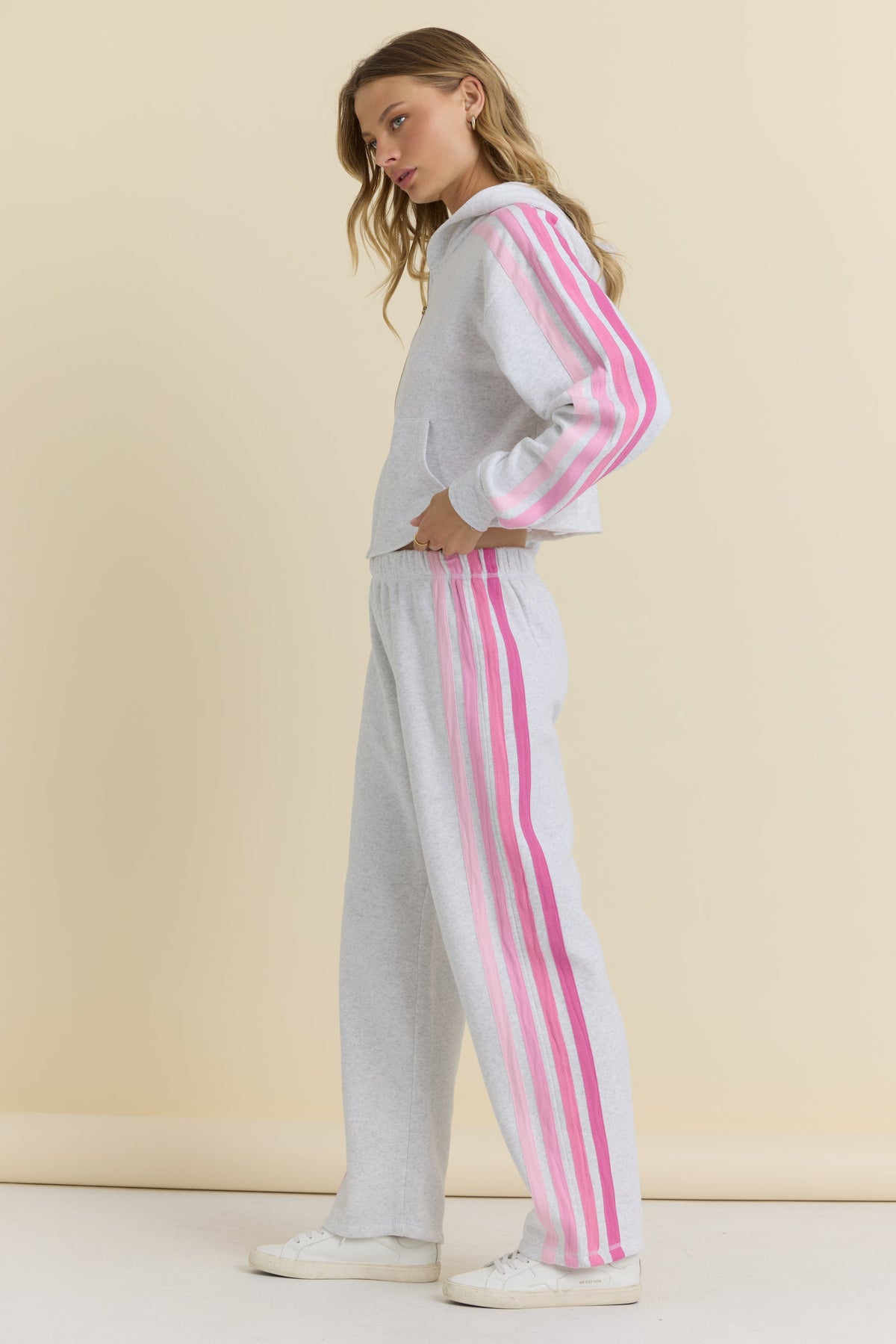Wide Leg Pant with Twill Tape Stripe | Vintage Havana