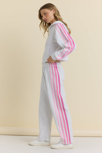 Wide Leg Pant with Twill Tape Stripe | Vintage Havana
