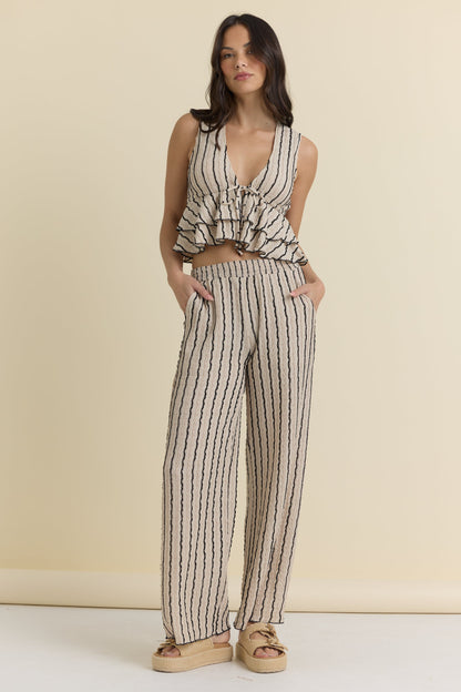 Novelty Knit Wide Leg Pants | Vintage Havana