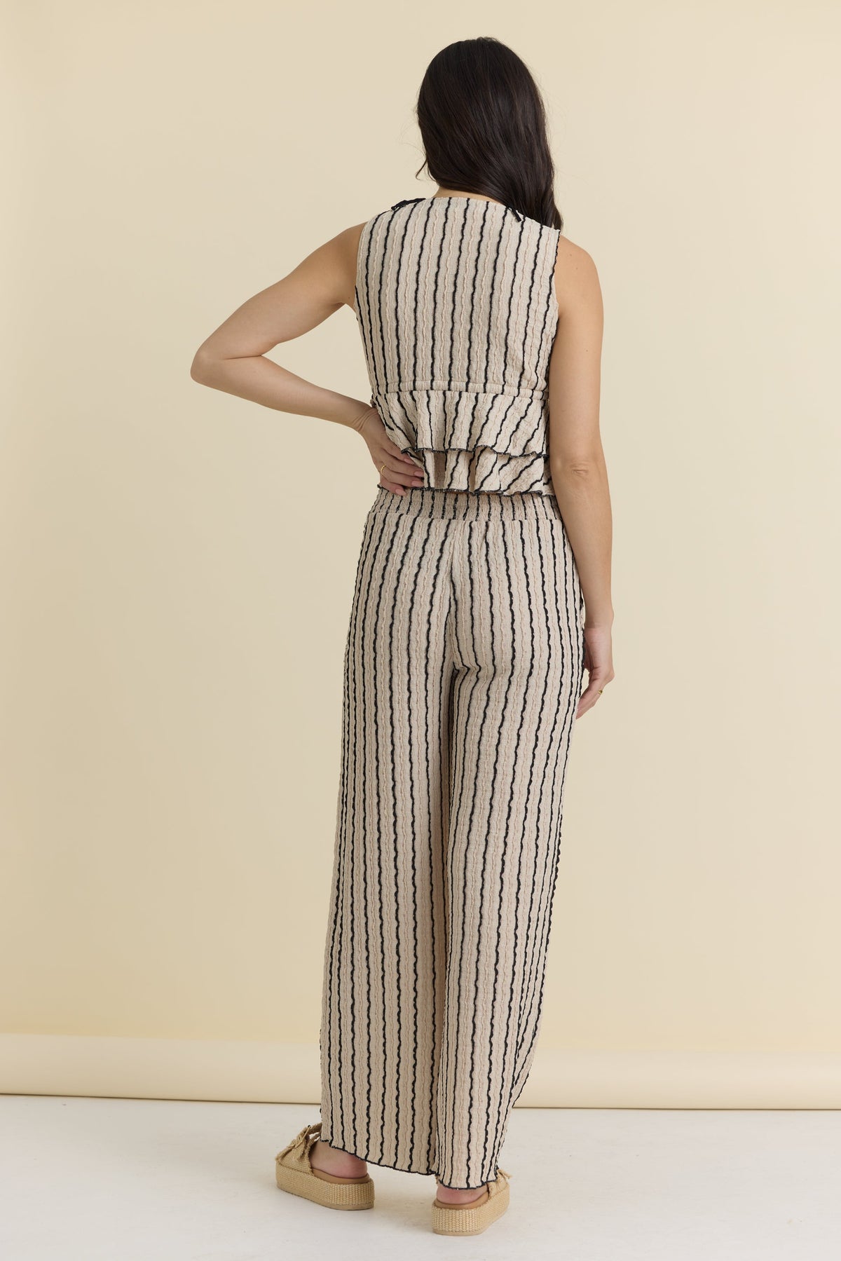 Novelty Knit Wide Leg Pants | Vintage Havana