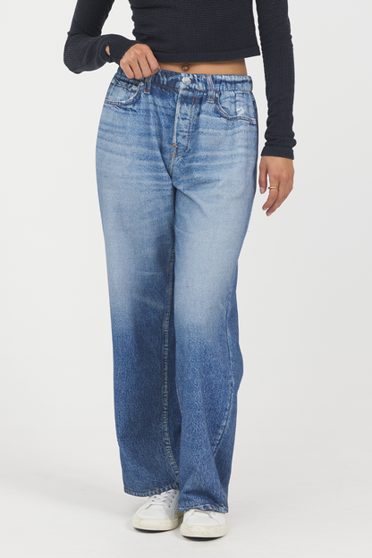 Denim Fleece Wide Leg Pant | Vintage Havana