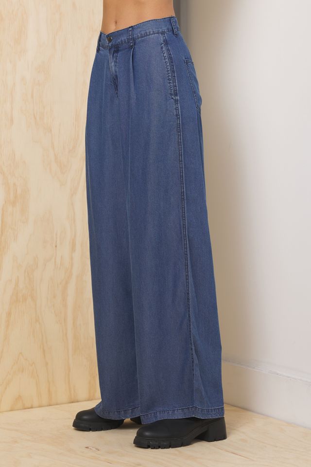 Tencel Wide Leg Trouser | Vintage Havana