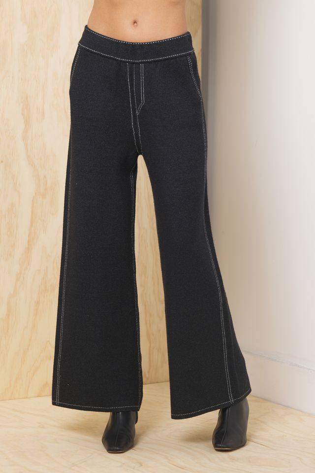Flare Pant w/ Contrast Stitching | Vintage Havana