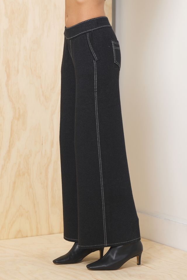 Flare Pant w/ Contrast Stitching | Vintage Havana