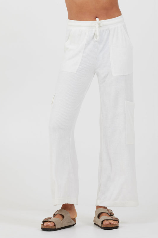 White Cord Terry Cargo Pants | Vintage Havana