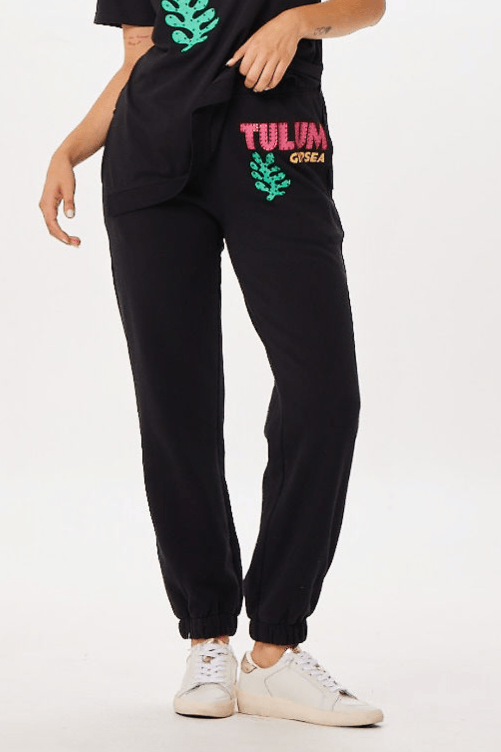 Black Tulum Jet Setter Surf Wash Jogger | Vintage Havana