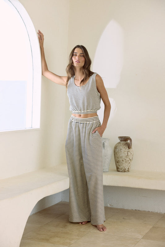 Striped French Terry Cloth Top | Vintage Havana