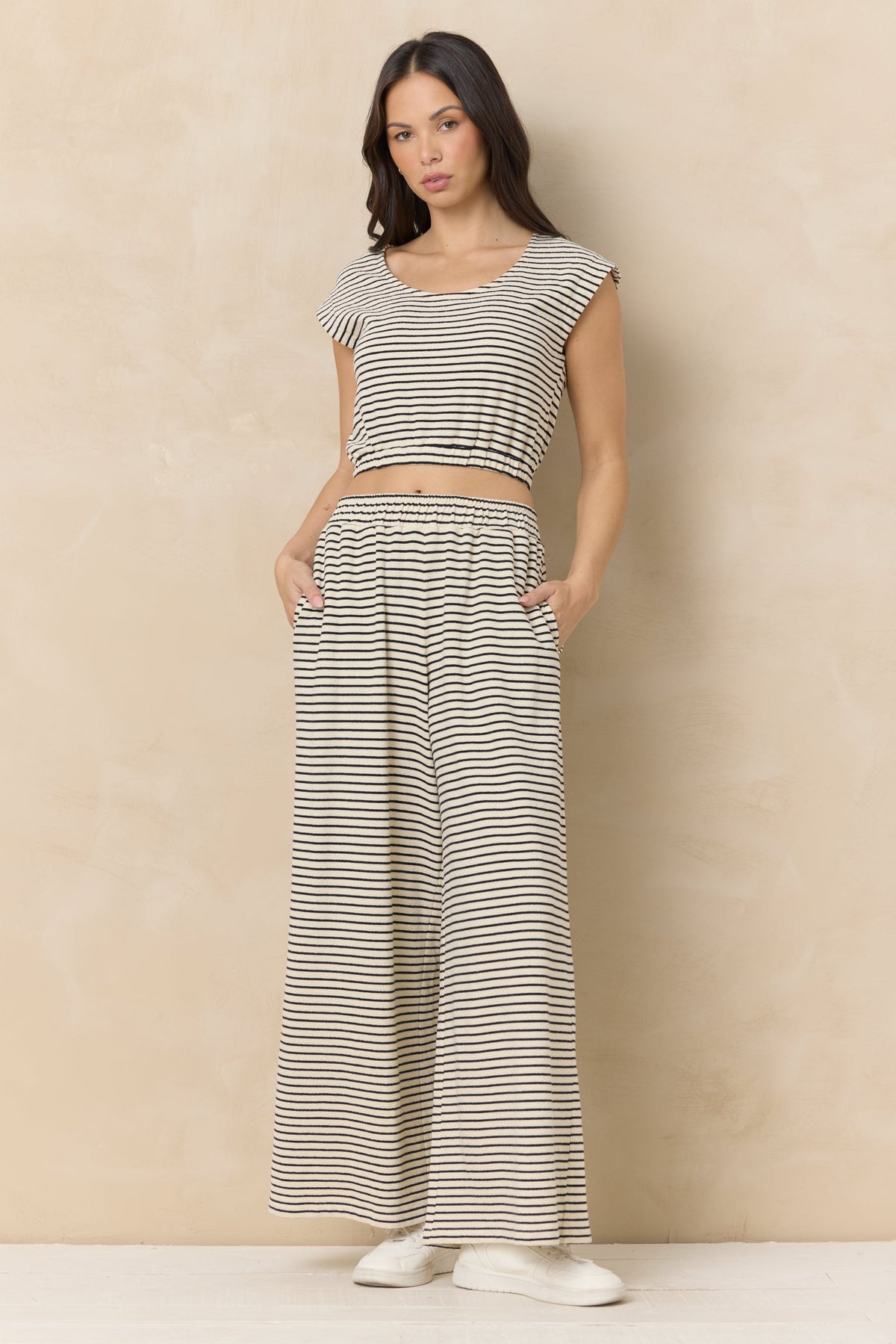 Striped French Terry Cloth Top | Vintage Havana