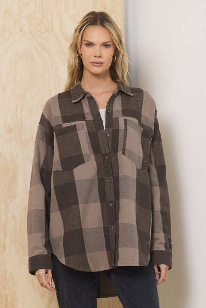 Oversized Flannel Button Down | Vintage Havana