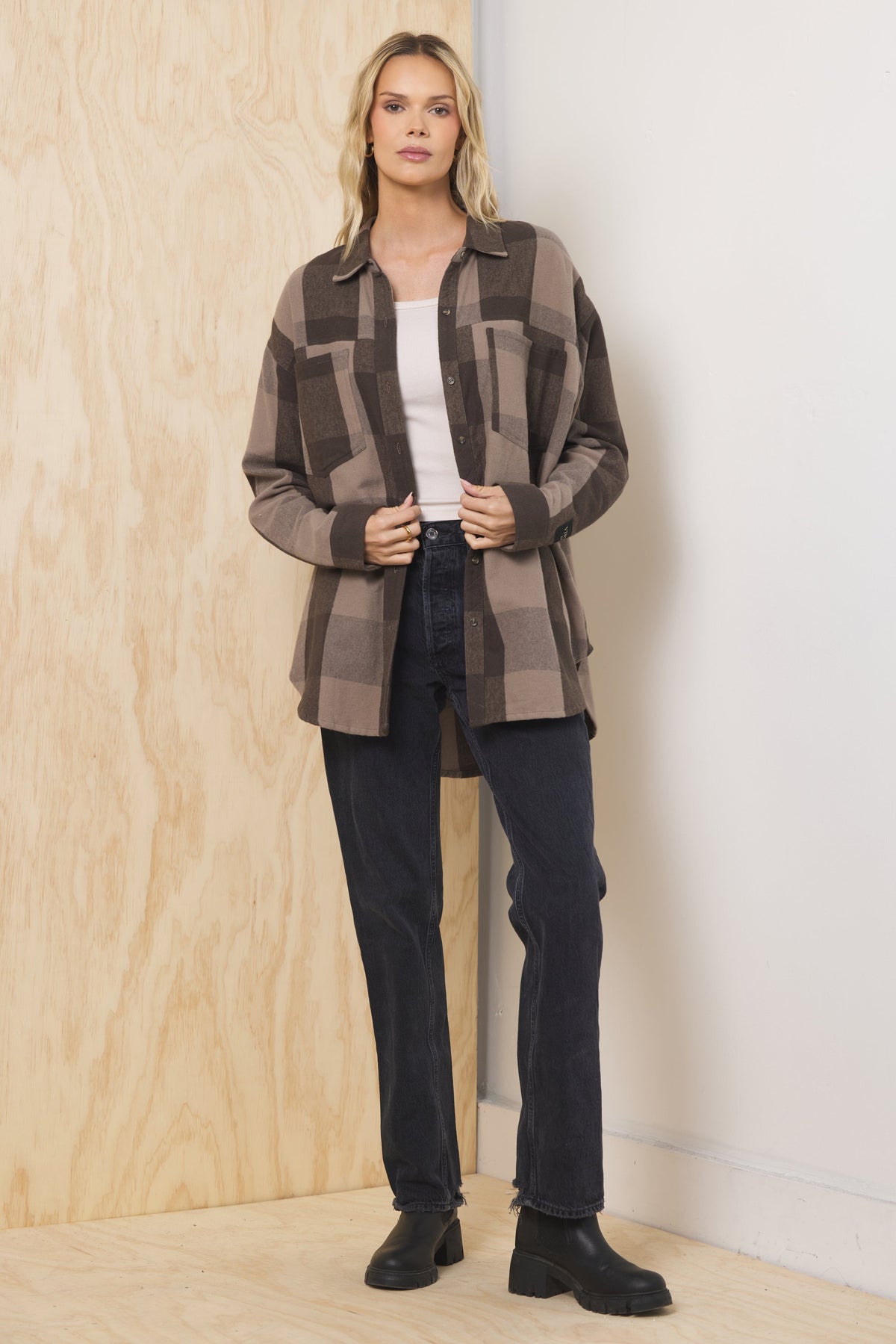 Oversized Flannel Button Down | Vintage Havana