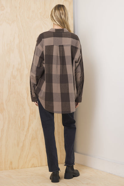Oversized Flannel Button Down | Vintage Havana